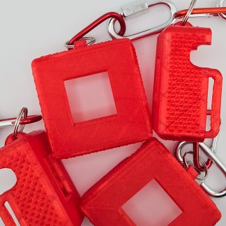 Candy Apple - Diamond Knurl Texture- Aranet4 CO2 Monitor Cover with Top Key Ring, and Belt Mounting Loops