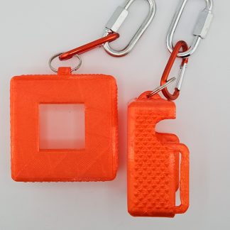 Fire Opal - Diamond Knurl Texture- Aranet4 CO2 Monitor Cover with Top Key Ring, and Belt Mounting Loops